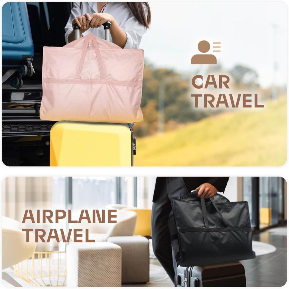 43" Travel Garment Bag with Accessories Zipper Pocket, Heavy Duty Suit Bag for S - Picture 7 of 8